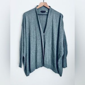 Alice + Olivia base grey Angora blend long bat sleeve Soft cardigan fall layer S